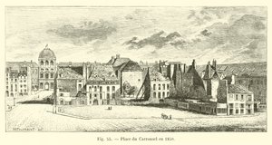 Place du Carrousel in 1850 door French School