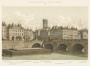 Place du Chatelet en Pont au Change, 1830 door French School