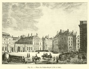 Plein van het Palais-Royal, 1795 tot 1848 door French School