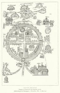 Plan van Jeruzalem (gravure)