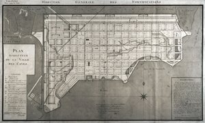 Plan Directeur de la Ville des Cayes, 1789 door French School