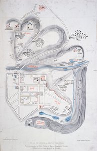 Plan van Jeruzalem in 1308, illustratie uit een facsimile editie van Liber de Expeditione Terrae Sanctae door Marino Sanuto di Torcello (c.1260-1338) door French School
