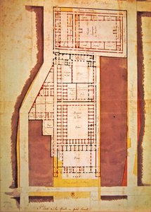 Plattegrond van de Grande en Petite Force gevangenis, rue du Roi de Sicile, Parijs door French School