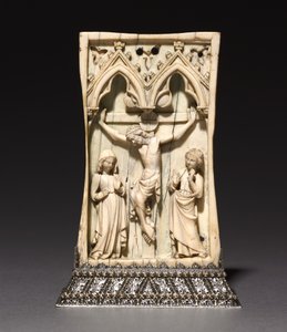 Plaquette: De kruisiging, Frans of Engels, ca. 1345-1365