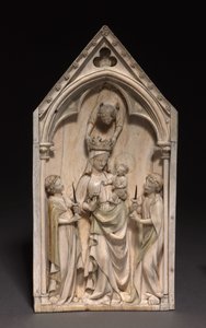 Plaquette: De Maagd en Kind met Engelen, Parijs, ca. 1320-1330