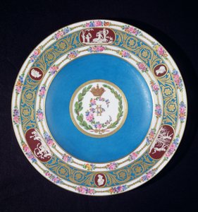 Bord uit de dienst van keizerin Catharina II (1729-96) van Rusland, Sèvres, ca.1779 (porselein)