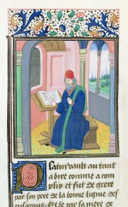 Plato, uit Histoire des Philosophes, laat 15e eeuw door French School