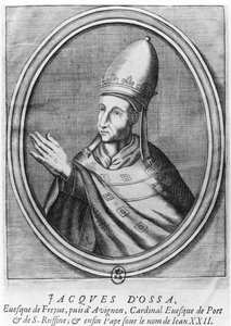 Paus Johannes XXII (gravure) door French School