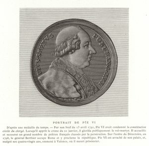 Paus Pius VI door French School