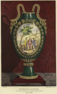 Porseleinen vaas van de Manufacture nationale de Sevres, Frankrijk