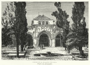 Portiek van de Moskee van El Aksa (gravure)