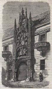Porte du Palais Ducal de Nancy (Palais des Ducs de Lorraine) (1502-1512) - gravure in 