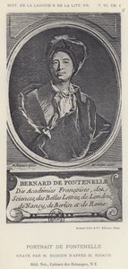 Portret van Fontenelle (litho) door French School