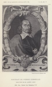 Portret van Pierre Corneille (litho) door French School