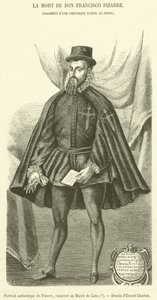 Authentiek portret van Pizarro, bewaard in het museum van Lima