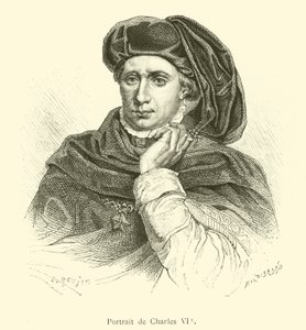 Portret van Karel VI door French School
