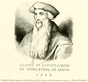 Portret van Claude de Longwy, kardinaal van Givry door French School