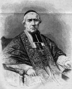 Portret van Francois Nicolas Madeleine Morlot (1795-1862), aartsbisschop van Parijs. Gravure in "Le Monde Illustre" n°299 van 3 januari 1863. door French School