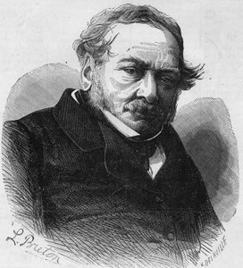 Portret van Paul de Kock (1793-1871), Franse romanschrijver en toneelschrijver. Gravure in 
