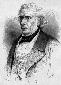 Portret van Victor Cousin (1792-1867), filosoof en Frans politicus, lid van de Académie Française. Gravure in 