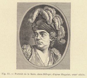 Portret van Le Kain, in Merope, naar Huguier, 18e eeuw