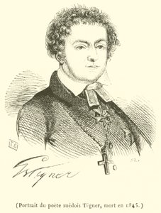 Portret van de Zweedse dichter Tegner, overleden in 1845 door French School