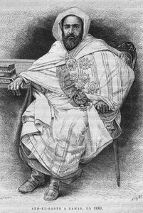 Portret van Abd el-Kader in Damascus in 1880 (1808-83), uit La Syrie d