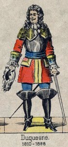 Portret van Abraham, Markies Duquesne (1610-1688), Franse Marin. Afbeelding van Epinal uit het einde van de 19e eeuw.
