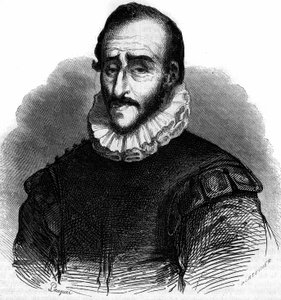 Portret van Adam de Craponne (1526-1576), Franse ingenieur. Gravure in Le Magasin picturesque
