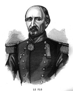 Portret van Adolphe Le Flo (1804-1887), generaal van het Franse leger en politicus. Gravure in 