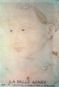 Portret van Agnes Sorel (1422-1450) Dame van Beaute sur Marne door French School