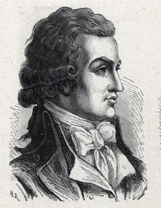 Portret van Antoine Pierre Joseph Marie Barnave (1761-1793) Frans politicus. Gravure uit 1889. Privécollectie. door French School