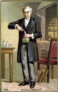 Portret van Apollinaire Bouchardat (1809-1866), Franse apotheker. Chromolithografie van het einde van de 19e eeuw door French School