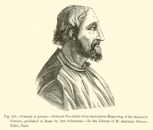 Portret van Ariosto (gravure) door French School