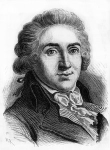 Portret van Armand Gensonne (1758 - 1793) afgevaardigde van de conventie. Gravure uit het einde van de 19e eeuw. door French School