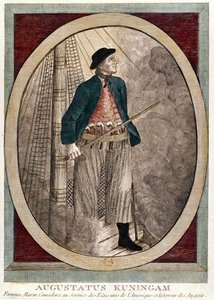 Portret van Augustatus Kuningam, een Amerikaanse piraat actief tijdens de Onafhankelijkheidsoorlog, c.1780