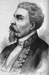 Portret van Benedetto Cairoli (1825-1889), Italiaanse staatsman. Gravure in 