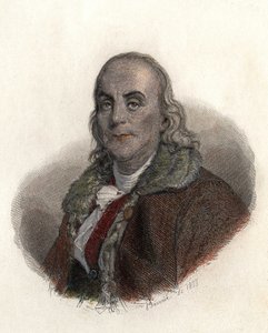 Portret van Benjamin Franklin (1706-1790), Amerikaanse natuurkundige, filosoof en politicus