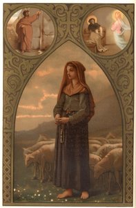 Portret van Bernadette Soubirous (1844-1879), herderin in Lourdes, Hautes Pyrenees (65)