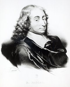 Portret van Blaise Pascal (1623-62) gegraveerd door Francois Seraphin Delpech (1778-1825)