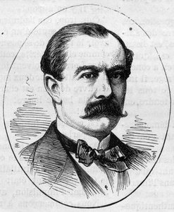 Portret van Camille Bernier (1823-1902), Franse schilder. Gravure in 