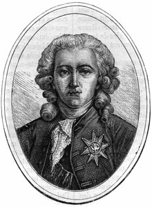 Portret van Charles Alexandre de Calonne, Franse politicus onder Lodewijk XVI, financieel controleur. Gravure in "Histoire des Papes-Rois-Queen and Empereurs a travers les siècles" door Maurice Lachatre door French School