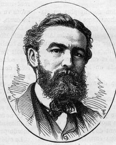 Portret van Charles Busson (1822-1908), Franse schilder. Gravure in "Le Monde Illustré" n°890 van 2 mei 1874. door French School