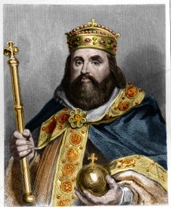 Portret van Karel III de Dikke, keizer van het Westen en regent van Frankrijk - in 