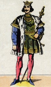 Portret van Karel IV de Schone (1294-1328), Koning van Frankrijk. door French School