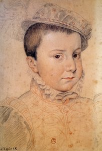 Portret van kind Charles IX (1550-1574) door French School