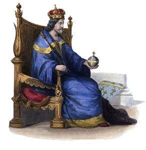 Portret van Karel I van Napels (Karel van Anjou) (1227-1285), koning van Sicilië door French School