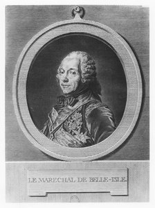 Portret van Charles Louis Auguste Fouquet, Hertog van Belle-Isle (gravure) door French School