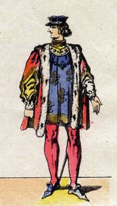 Portret van Karel VI van Frankrijk, bekend als Karel de Goede Aime (dynastie van de Capetingen). door French School