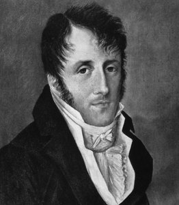 Portret van Chateaubriand. 19e eeuwse gravure door French School